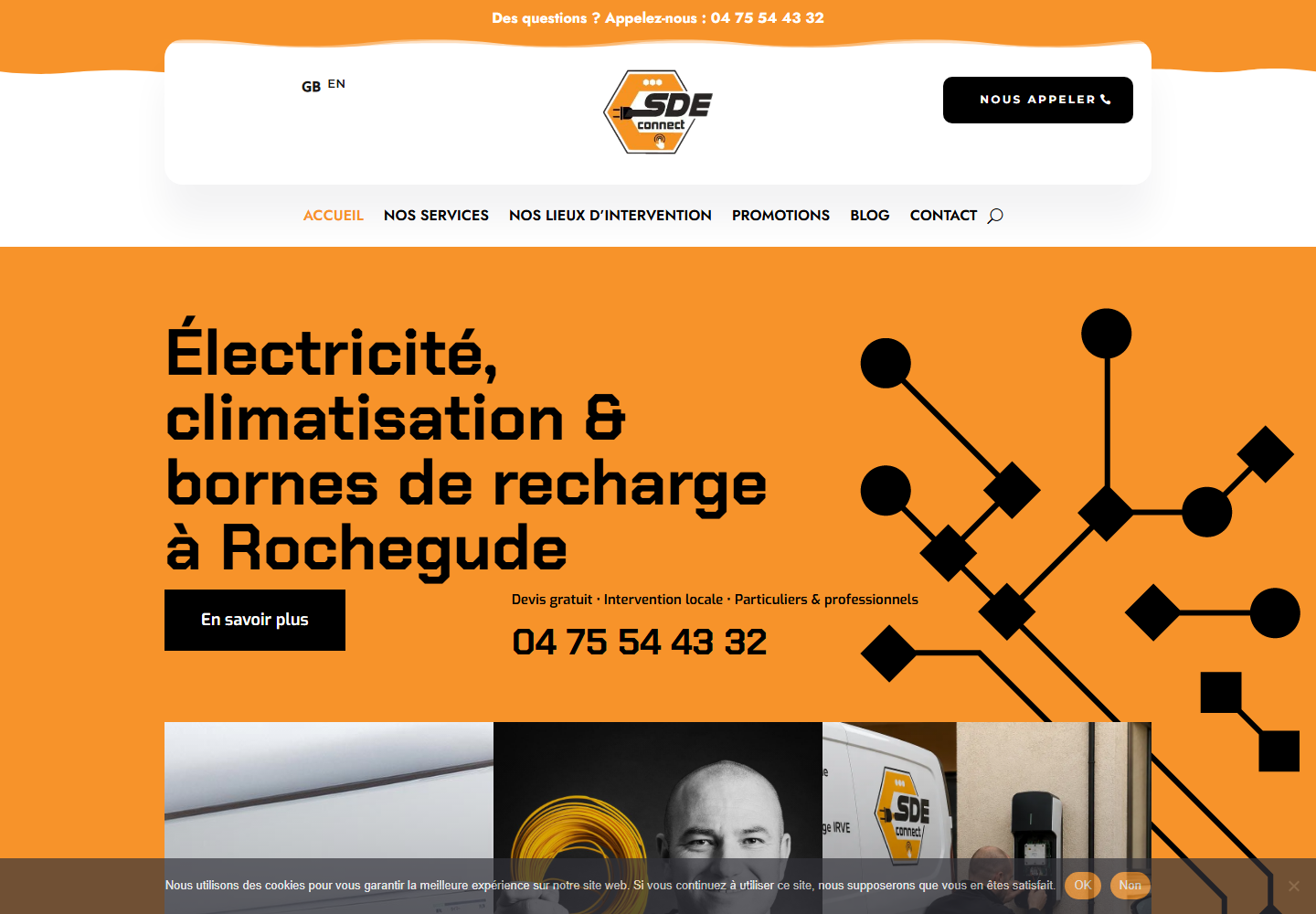 Aperçu du site SDE Connect